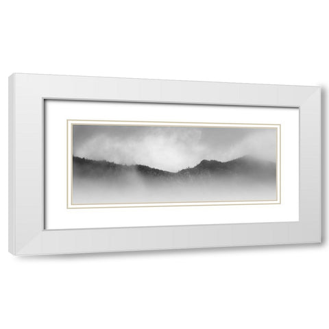 Smoky Mountain Mood White Modern Wood Framed Art Print with Double Matting by Bell, Nicholas