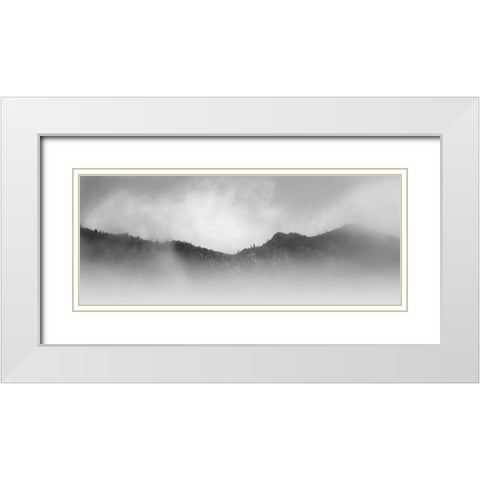 Smoky Mountain Mood White Modern Wood Framed Art Print with Double Matting by Bell, Nicholas