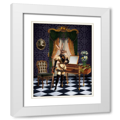 Breakfast Time White Modern Wood Framed Art Print with Double Matting by Brothers, Erika C.