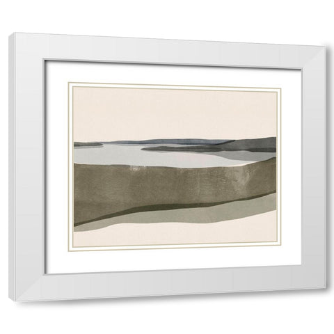 Landscape No. 6 White Modern Wood Framed Art Print with Double Matting by Beeh, Katie
