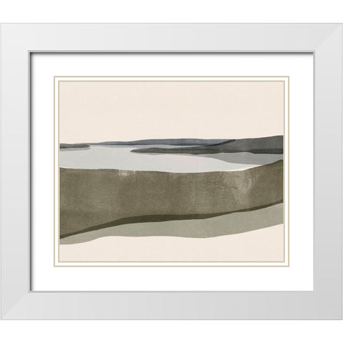 Landscape No. 6 White Modern Wood Framed Art Print with Double Matting by Beeh, Katie