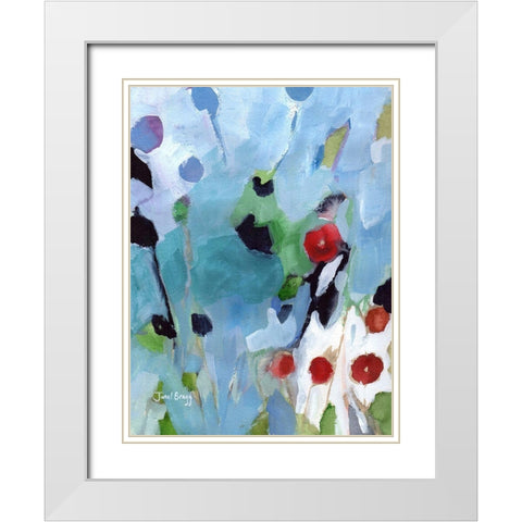 Rose Hips at Christmas White Modern Wood Framed Art Print with Double Matting by Bragg, Janel