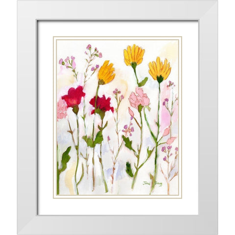 Flowers from Sheeleys White Modern Wood Framed Art Print with Double Matting by Bragg, Janel