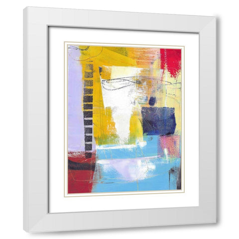 Golden Feature White Modern Wood Framed Art Print with Double Matting by Beer, Pamela K.