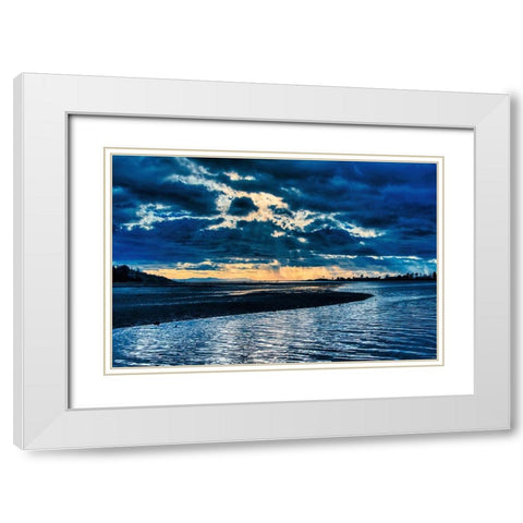 Morning Rays of Light White Modern Wood Framed Art Print with Double Matting by Burdick, Chuck