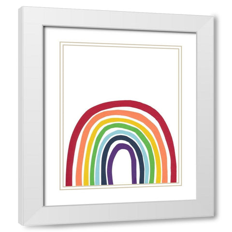 Inclusion White Modern Wood Framed Art Print with Double Matting by Baker, Bronwyn