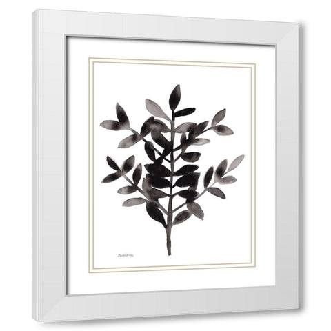 Botanical with Nagi Fern No. 3 White Modern Wood Framed Art Print with Double Matting by Bragg, Janel