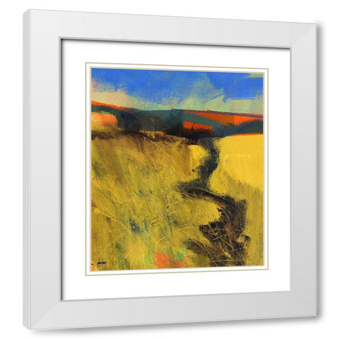 Upland 1 White Modern Wood Framed Art Print with Double Matting by Bailey, Paul