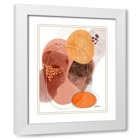 Chasing Shadows White Modern Wood Framed Art Print with Double Matting by Banerjee, Ishita