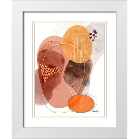 Chasing Shadows White Modern Wood Framed Art Print with Double Matting by Banerjee, Ishita