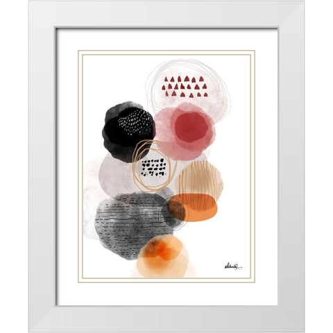 Forest Sunset White Modern Wood Framed Art Print with Double Matting by Banerjee, Ishita