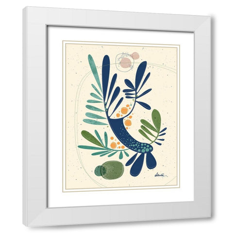 Nordic Trees 1 White Modern Wood Framed Art Print with Double Matting by Banerjee, Ishita