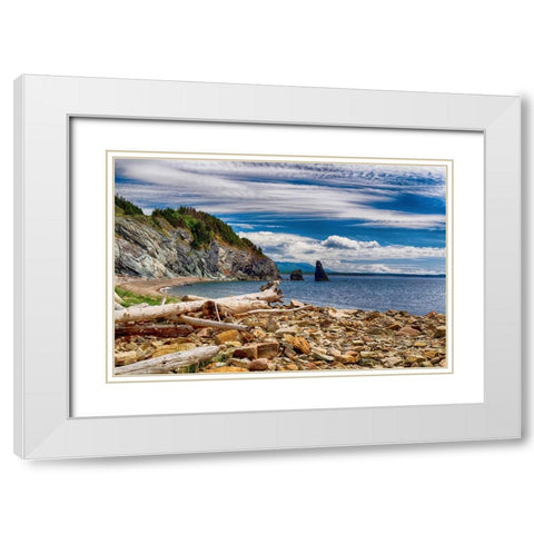 End of The Trail White Modern Wood Framed Art Print with Double Matting by Burdick, Chuck