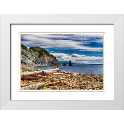 End of The Trail White Modern Wood Framed Art Print with Double Matting by Burdick, Chuck