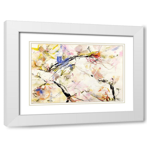Magnolia Life Blossoms 2 White Modern Wood Framed Art Print with Double Matting by Bujna, Kati