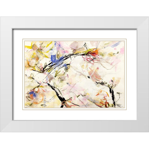 Magnolia Life Blossoms 2 White Modern Wood Framed Art Print with Double Matting by Bujna, Kati