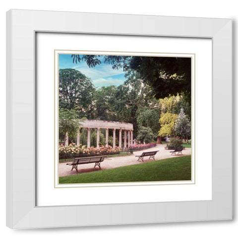 French Jardin No. 31 White Modern Wood Framed Art Print with Double Matting by Blaustein, Alan