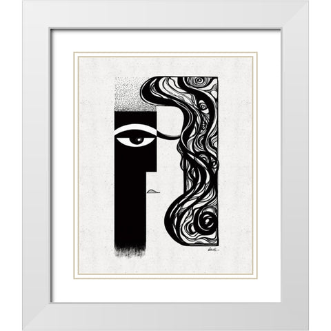 Divergence White Modern Wood Framed Art Print with Double Matting by Banerjee, Ishita