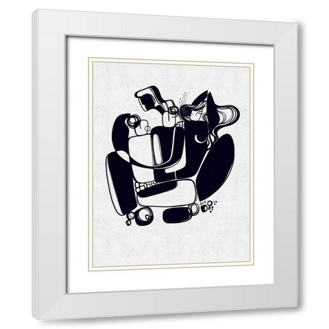 Empetre White Modern Wood Framed Art Print with Double Matting by Banerjee, Ishita