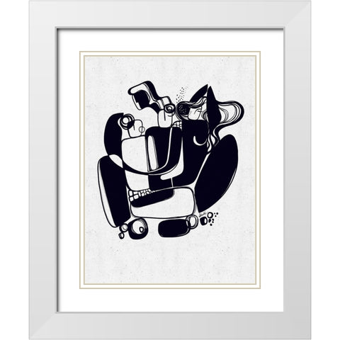 Empetre White Modern Wood Framed Art Print with Double Matting by Banerjee, Ishita