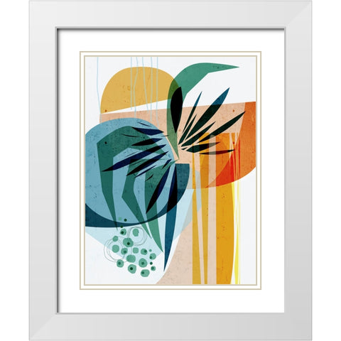 Summer Tropics White Modern Wood Framed Art Print with Double Matting by Banerjee, Ishita