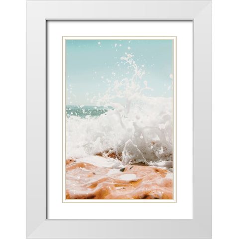Corozo White Modern Wood Framed Art Print with Double Matting by Broadway, Krista
