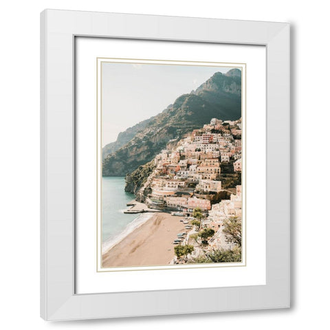 Cosma White Modern Wood Framed Art Print with Double Matting by Broadway, Krista