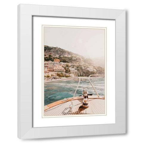 Marmorata White Modern Wood Framed Art Print with Double Matting by Broadway, Krista