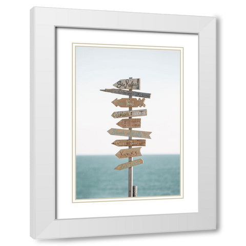 Corolla White Modern Wood Framed Art Print with Double Matting by Broadway, Krista