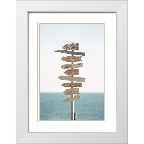 Corolla White Modern Wood Framed Art Print with Double Matting by Broadway, Krista