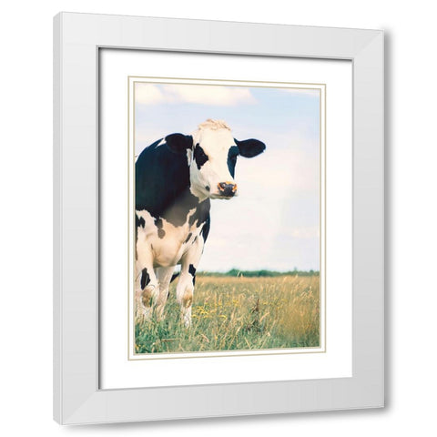 Kenton White Modern Wood Framed Art Print with Double Matting by Broadway, Krista