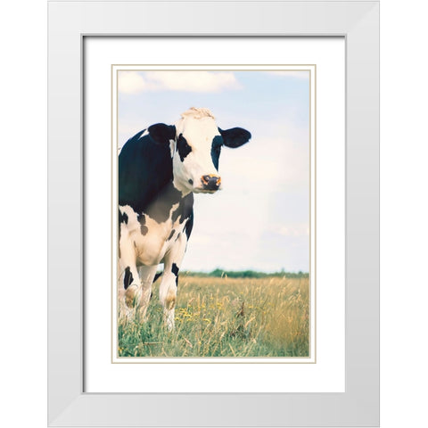 Kenton White Modern Wood Framed Art Print with Double Matting by Broadway, Krista