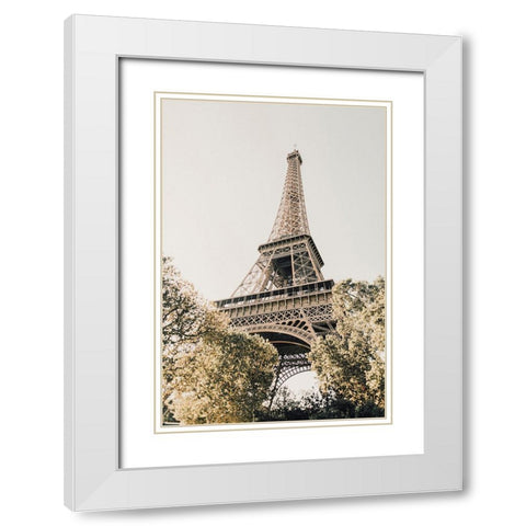 Paris White Modern Wood Framed Art Print with Double Matting by Broadway, Krista