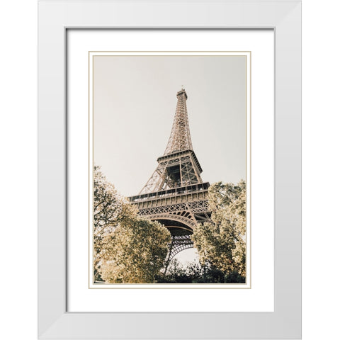 Paris White Modern Wood Framed Art Print with Double Matting by Broadway, Krista