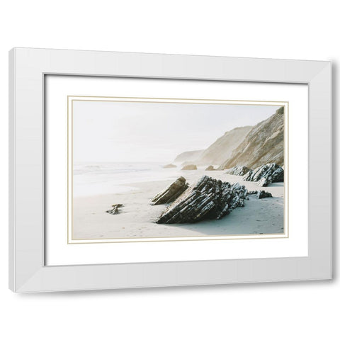 Salerno White Modern Wood Framed Art Print with Double Matting by Broadway, Krista