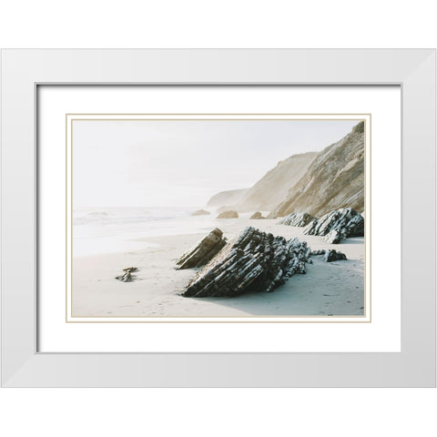 Salerno White Modern Wood Framed Art Print with Double Matting by Broadway, Krista