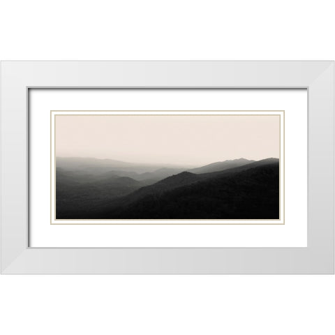 Smoky Mountains; Vista No. 2 White Modern Wood Framed Art Print with Double Matting by Bell, Nicholas