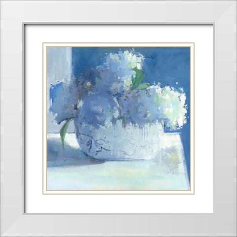 Blue Velvet White Modern Wood Framed Art Print with Double Matting by Broaderick, Kathleen