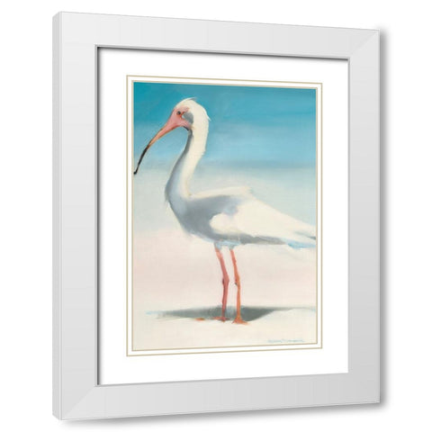 Boca Ibis White Modern Wood Framed Art Print with Double Matting by Broaderick, Kathleen