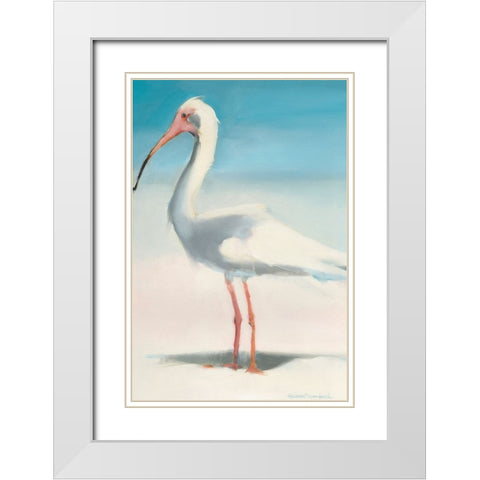 Boca Ibis White Modern Wood Framed Art Print with Double Matting by Broaderick, Kathleen