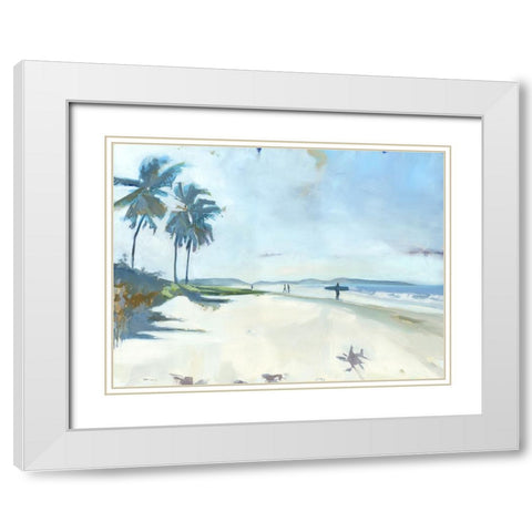 Playa Garza White Modern Wood Framed Art Print with Double Matting by Broaderick, Kathleen