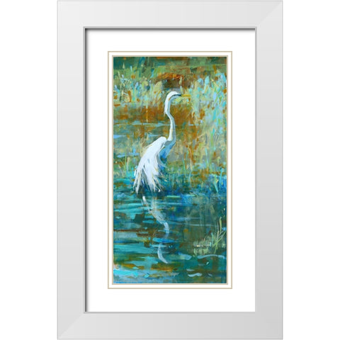 Ombre White Modern Wood Framed Art Print with Double Matting by Broaderick, Kathleen