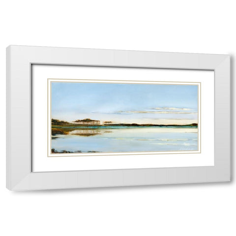 Western Lake White Modern Wood Framed Art Print with Double Matting by Broaderick, Kathleen