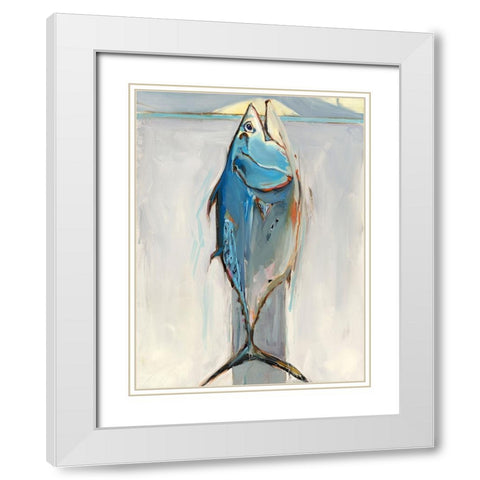 Bonita White Modern Wood Framed Art Print with Double Matting by Broaderick, Kathleen