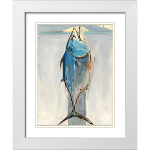 Bonita White Modern Wood Framed Art Print with Double Matting by Broaderick, Kathleen