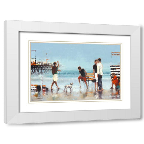 Theatre of the Tides White Modern Wood Framed Art Print with Double Matting by Christie, Lorraine