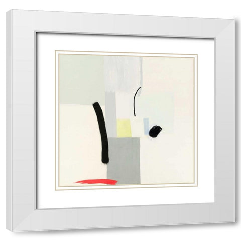 Interruptions White Modern Wood Framed Art Print with Double Matting by Cohen, Aliza