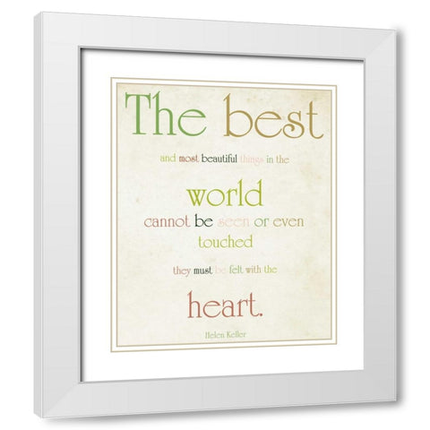 The Heart White Modern Wood Framed Art Print with Double Matting by Coomes, Sylvia