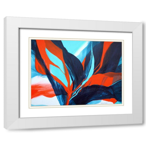 Bird of Paradise White Modern Wood Framed Art Print with Double Matting by Coulter, Patricia