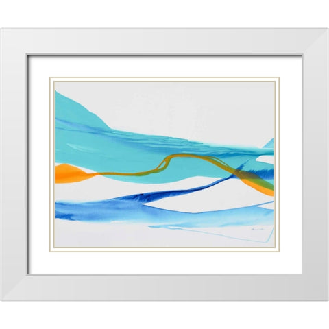 Near Cold Lake White Modern Wood Framed Art Print with Double Matting by Coulter, Patricia